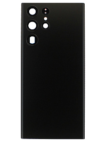 корпус для телефона Samsung S908B (S22 Ultra) Задняя крышка (черный) - Премиум