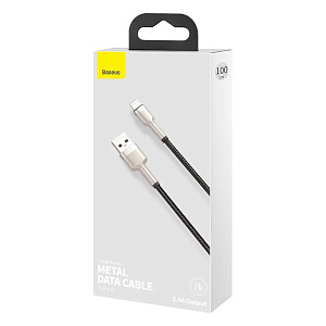 Дата кабель lightning - USB Baseus Cafule (CALJK-A01) 1м 2.4A черный
