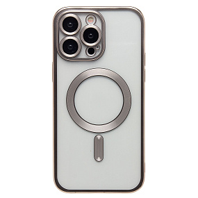 Кейс iPhone 14 Pro Max силикон SafeMag SM027 титан