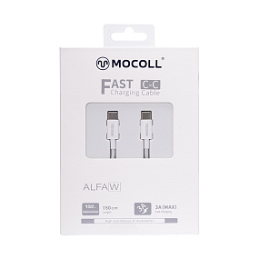Дата кабель Type-C - Type-C Mocoll CC2W 1.5м 60W 3A белый