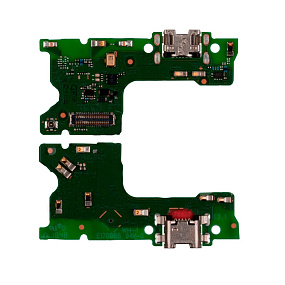 Шлейф Huawei Y7 2019 плата на системный разъем/микрофон - Премиум
