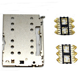 Коннектор SIM Meizu MX5/Pro 6/MX6 (комплект 3 шт.)