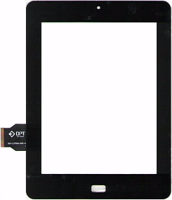 Сенсор для планшета 8.0'' 300-L3759A-A00-V1.0 (212*156 mm) (Texet TM-8041HD) с отверстием Черный
