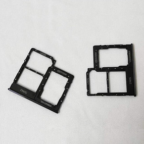 Контейнер SIM Samsung A405F (A40) Черный