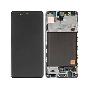 Дисплей для телефона Samsung A515F (A51) модуль Черный - Оригинал