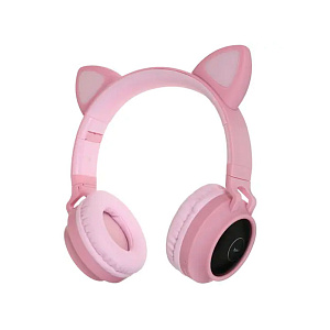 Bluetooth-наушники Hoco W27 полноразмерные Ушки розовые