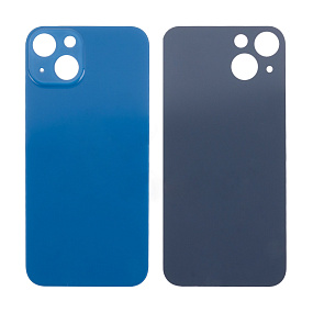 Задняя крышка iPhone 13 (стекло) синий - Премиум