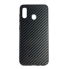 Задняя накладка для Samsung A20 стекло PS99 (1) черный