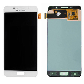 Дисплей для телефона Samsung A510F/A5 (2016) в сборе с тачскрином Белый - AAA (AMOLED)