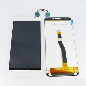 Дисплей для телефона Alcatel OT-6043D (Idol X+) в сборе с тачскрином Белый