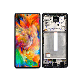 Дисплей для телефона Samsung A525F/A526B/A528B (A52) модуль Черный - Оригинал