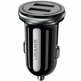АЗУ-USB Usams 2 выхода C4 2.4A черный (CC050)