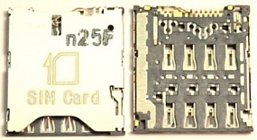 Коннектор SIM Alcatel OT-6012D/OT-6036Y/OT-6037Y/OT-6040D/OT-6050Y/OT-7047D/OT-7050Y