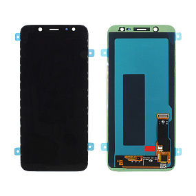 Дисплей для телефона Samsung A600F (A6 2018) в сборе с тачскрином Черный - AAA (AMOLED) с регулировк