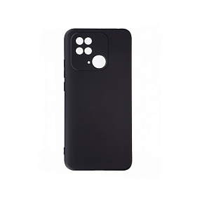 Силиконовый чехол Xiaomi Redmi 10C с закрытой камерой черный