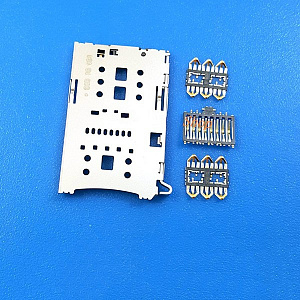 Коннектор SIM+MMC Xiaomi Mi 4S/Lenovo K6 Note (2 SIM+1 MMC)