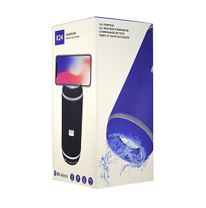 Колонка K24 (Bluetooth/MicroSD/USB/AUX) черная