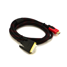 Кабель DVI (папа) - HDMI (папа) 1.5m в переплете