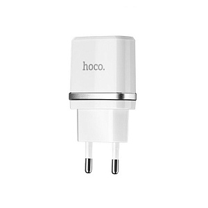 СЗУ-USB Hoco C12 2 выхода 2.4А белый
