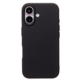 Кейс iPhone 16 Silicone Case без логотипа черный