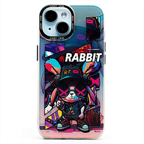 Кейс iPhone 15 силикон PC081 (005) мультиколор