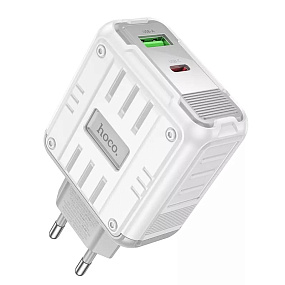 СЗУ-USB/Type-C Hoco C138A PD65W+QC3.0 белый