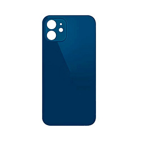 Задняя крышка iPhone 12 (стекло) синий orig fabric