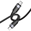 Дата кабель Type-C - Type-C Borofone BU35 60W 3A 1м черный