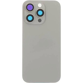 Задняя крышка iPhone 16 Pro в сборе со стеклом камеры Серый - orig fabric с креплением