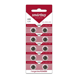 Батарейка SmartBuy AG6 10BL 1шт