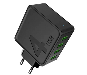 СЗУ-USB Awei C-842 4 выхода 4A черный