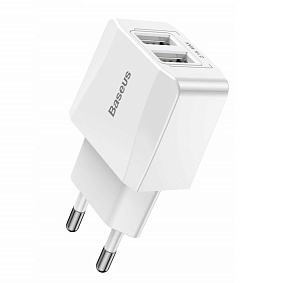 СЗУ-USB Baseus MN02 2 выхода 2.4А белый