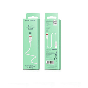 Дата кабель lightning - USB Borofone BX17 2.4A 1м белый