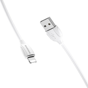 Дата кабель lightning - USB Borofone BX19 Benefit 2.4A белый 1м