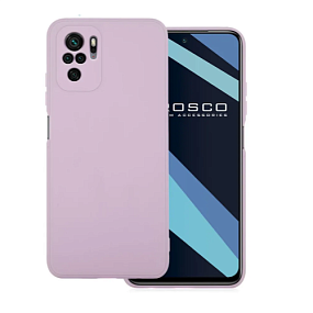 Силиконовый чехол Xiaomi Poco M5s с закрытой камерой фиолетовый