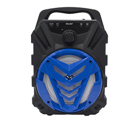 Колонка RS-607 (Bluetooth/MicroSD/USB/FM/AUX) 5W синяя