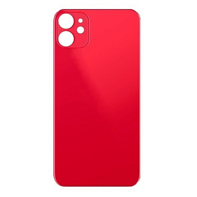 Задняя крышка iPhone 12 mini (стекло) красный - orig fabric