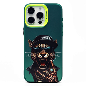 Кейс iPhone 15 Pro Max пластик PC094 леопард