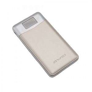 Портативное зарядное устройство Awei P30K 10000mAh LCD золото