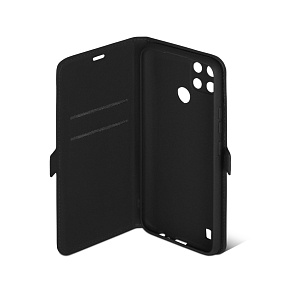 Чехол-книжка DF под кожу Realme C21Y черный