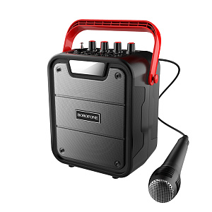 Колонка Borofone BP7 (Bluetooth/Караоке) черная