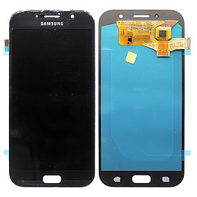Дисплей для телефона Samsung A720F (A7 2017) в сборе с тачскрином Черный - AA (TFT)