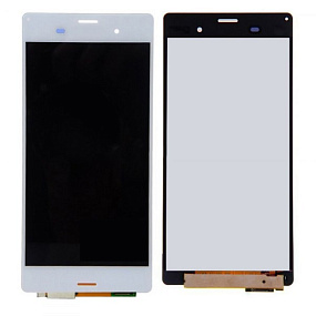 Дисплей для телефона Sony D6603/D6633 (Z3/Z3 Dual) в сборе с тачскрином Белый - AA