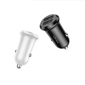 АЗУ-USB VFan C01 2 выхода 2.4A черный