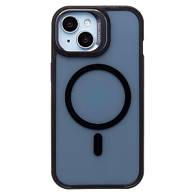 Кейс iPhone 15 силикон SafeMag SM026 черный