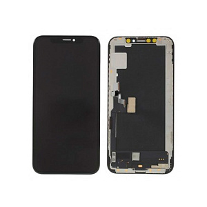 Дисплей для телефона iPhone Xs в сборе Черный - (Soft OLED)