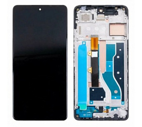 Дисплей для телефона Tecno Camon 20 Pro 4G/Camon 20 (CK7n/CK6n) модуль с рамкой Черный - Оригинал