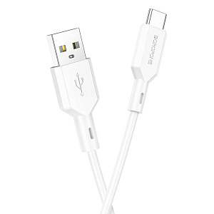 Дата кабель Type-C - USB Borofone BX70 3A 1м белый