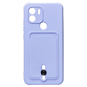 Силиконовый чехол Xiaomi Redmi A1+/A2+/Poco C50/C51 с визитницей светло-фиолетовый
