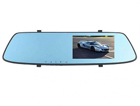 ВидеоРегистратор в зеркале заднего вида L1001TP+выносная камера черный